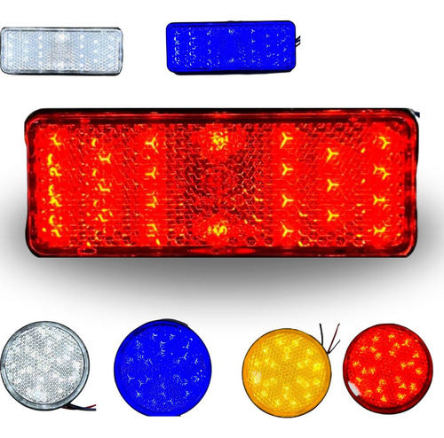 FARO LED REFLECTOR ROJO (RECTANGULO)