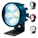 FARO MOTO REDONDO 4/3W CARCAZA AZUL 5.5CM