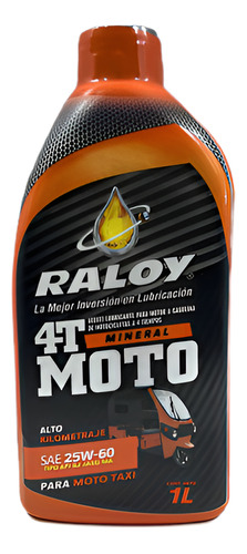 ACEITE RALOY MOTO 4T 25W-60 .946ML