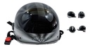 CASCO 1/2 CACHUCHA NEGRO BRILLO=MSD-300-NB