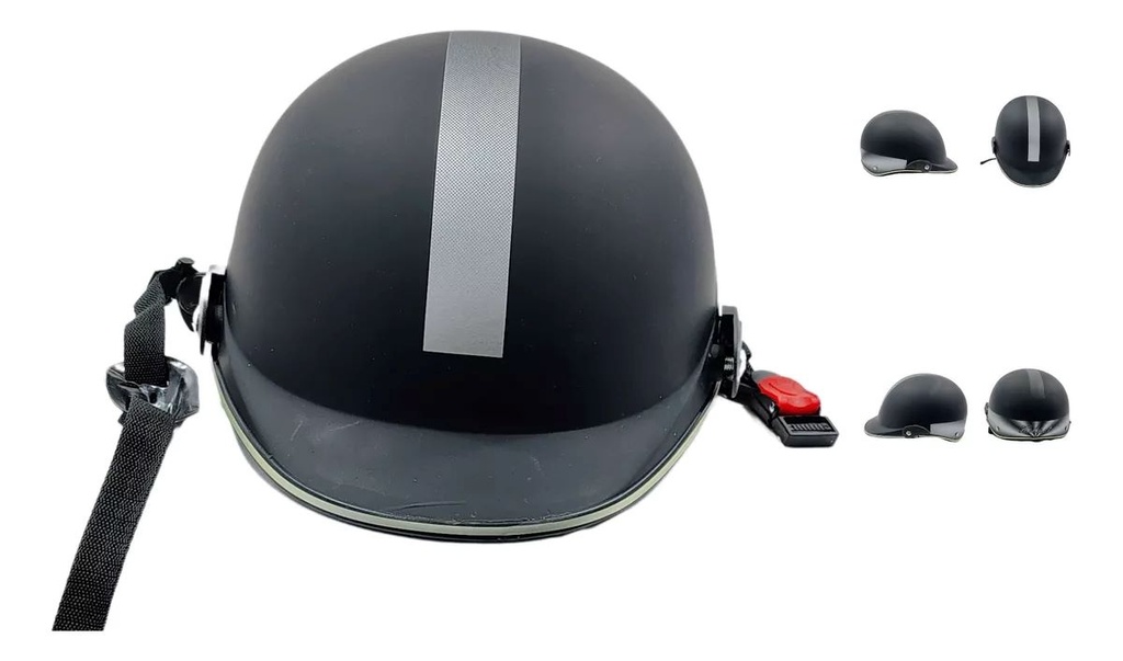 CASCO 1/2 CACHUCHA NEGRO MATE=MSD-300-NM