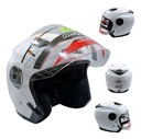 CASCO 3/4 DOBLE MICA MOD. EUROPEO BLANCO M