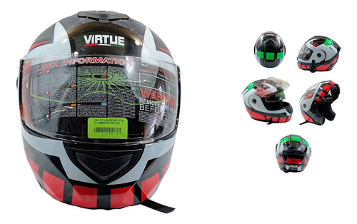 CASCO ABATIBLE DOBLE MICA BLANCO PERLA (M) DOT