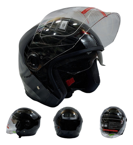 CASCO NEGRO BRILLO