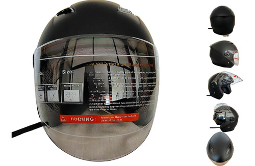 CASCO NEGRO MATE