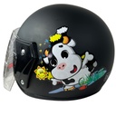 CASCO NIÑO NEGRO MATE GRAFICO VAQUITA DOT