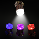 FOCO MOTO BRONX H4 3 LED BLANCO BICOLOR (ROJO/AZUL) ALUMINIO BASE ROJA
