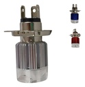 FOCO MOTO BRONX H4 3 LED BLANCO ALUMINIO BASE PLATA