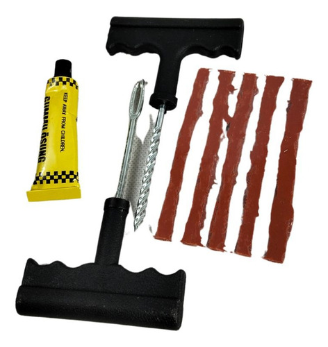 KIT DE REPARACION DE NEUMATICOS PARA MOTOCICLETA 8 PZAS.