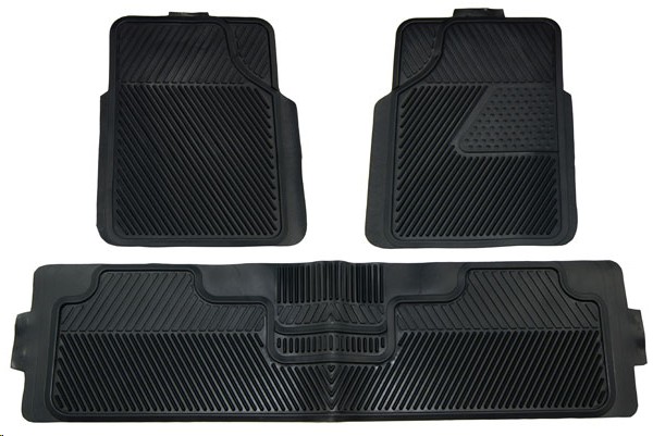 TAPETE 318 VINIL 3 PZAS NEGRO