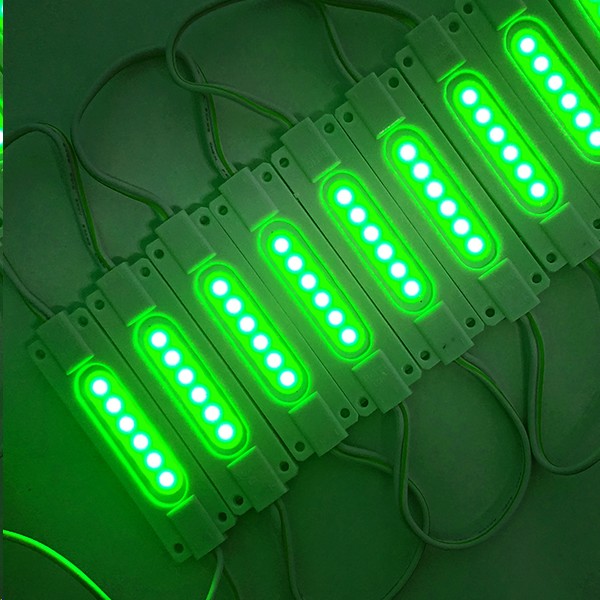 MODULO TIRA LED C/6 LEDS COB VERDE C/U MODULO