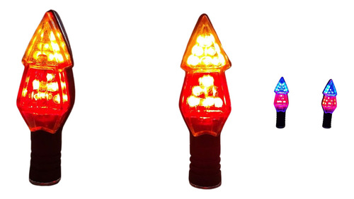 DIRECCIONAL JGO BI COLOR 14LED 4CABLE AMARILLO/VDE