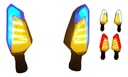 DIRECCIONAL NEGRO LED AMARILLO/AZUL 12V