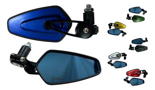 ESPEJO JGO P/MOTO IRON RACING AMERICA AZUL