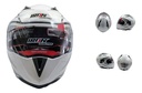 CASCO ABATIBLE RACING DOBLE MICA BLANCO CON DISEÑO PERLA(XXL)