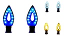 DIRECCIONAL NEGRO LED  AZUL 12V
